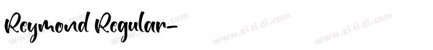 Reymond Regular字体转换